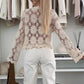 📢📢40% OFF !! ⏰Women's Floral Crochet Knit Cardigan