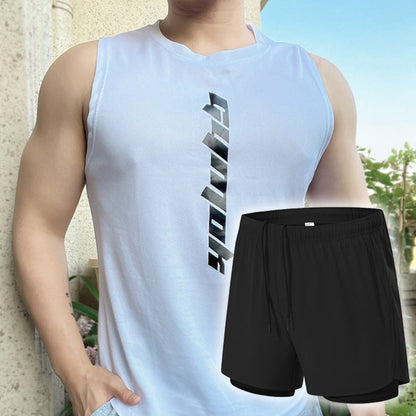 📢📢 30% OFF⏰Men's Summer Athletic Quick-Drying Thin Tank Top & Loose-Fit Shorts Two-Piece Suit