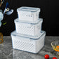 📢📢40% OFF !! ⏰3PCS Fruit Storage Container Set for Fridge with Removable Colander