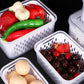 📢📢40% OFF !! ⏰3PCS Fruit Storage Container Set for Fridge with Removable Colander