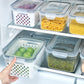 📢📢40% OFF !! ⏰3PCS Fruit Storage Container Set for Fridge with Removable Colander