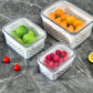 📢📢40% OFF !! ⏰3PCS Fruit Storage Container Set for Fridge with Removable Colander