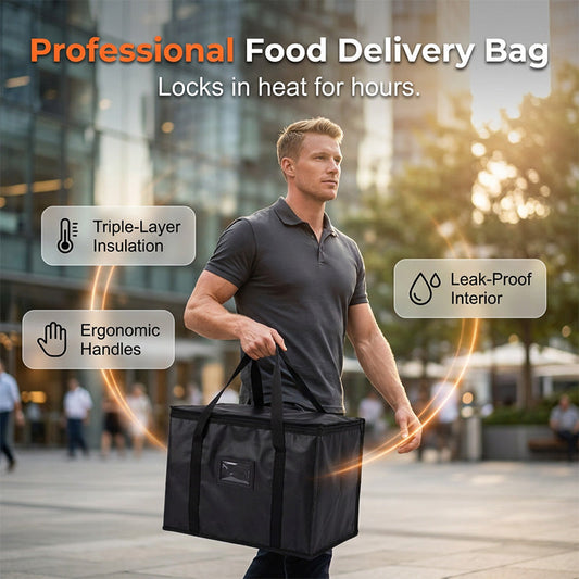 📢📢50% OFF !! ⏰Large Capacity Handheld Zipper Aluminum Foil Insulated Bag