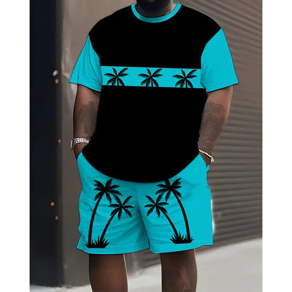 📢📢30% OFF !! ⏰Men's Summer Print Top & Shorts Set