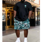 📢📢30% OFF !! ⏰Men's Summer Print Top & Shorts Set
