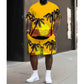 📢📢30% OFF !! ⏰Men's Summer Print Top & Shorts Set