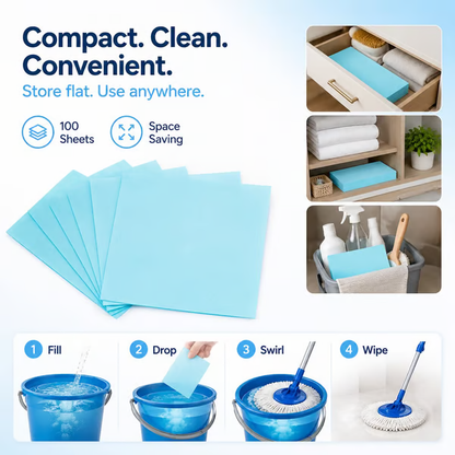 🔥BUY 2 GET 1 FREE ! 🧼 Multi-Surface Deep Cleaning Sheets (100 PCS) ✨ Powerful Stain Removal for Kitchen, Bathroom & More