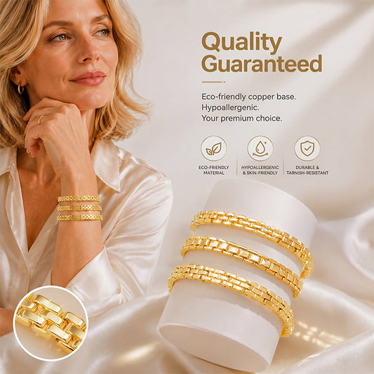 ✨ LIMITED-TIME 50% OFF! ✨ Geometric Link Bracelet – Minimalist, Modern, Dainty 🔷