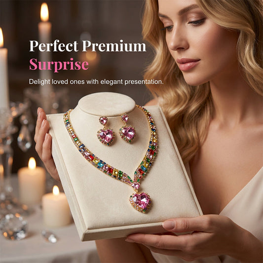 📢📢30% OFF⏰Sparkling Heart Necklace & Earring Set