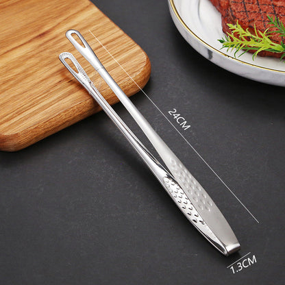 📢📢33% OFF !! ⏰28cm Super Long Stainless Steel Grill Tongs