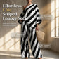 📢📢40% OFF !! ⏰Women's Asymmetrical Stripe Top & Wide-Leg Pants Set