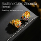 📢📢40% OFF !! ⏰Colorful Firework Stud Earrings – Cubic Zirconia, 18K Plated, Festive 🎆