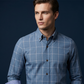 📢📢40% OFF !! ⏰Men's Modern Fit Windowpane Shirt
