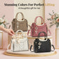 📢📢40% OFF !! ⏰Women's V-Stitched Satchel – Gold Hardware, Multi-Compartment, Top-Handle 🌸