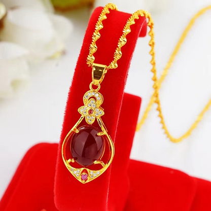 📢📢40% OFF !! ⏰Elegant Four-Leaf Clover Teardrop Necklace