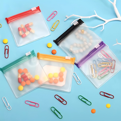 📢📢40% OFF !! ⏰7 Pcs Reusable Clear Pill Bags with Slide Lock