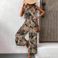 📢📢30% OFF !! ⏰ Women's Printed Sleeveless Top & Wide-Leg Pants Set – Flowy & breathable – Perfect for summer, beach or resort wear – effortless chic 🌸