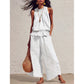 📢📢40% OFF !! ⏰ Women’s Ruffled Two-Piece Set – Smocked Neck, Relaxed Fit, Vacation Style 🌺
