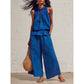 📢📢40% OFF !! ⏰ Women’s Ruffled Two-Piece Set – Smocked Neck, Relaxed Fit, Vacation Style 🌺