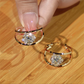📢📢33% OFF !! ⏰Double Hoop Sparkling Zirconia Ball Earrings