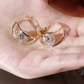 📢📢33% OFF !! ⏰Double Hoop Sparkling Zirconia Ball Earrings