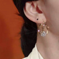 📢📢33% OFF !! ⏰Double Hoop Sparkling Zirconia Ball Earrings