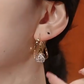 📢📢33% OFF !! ⏰Double Hoop Sparkling Zirconia Ball Earrings