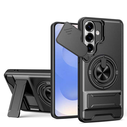 📢📢40% OFF !! ⏰ Samsung Phone Case – Sliding Camera Cover, Rotatable Ring, Magnetic Mount 🔄