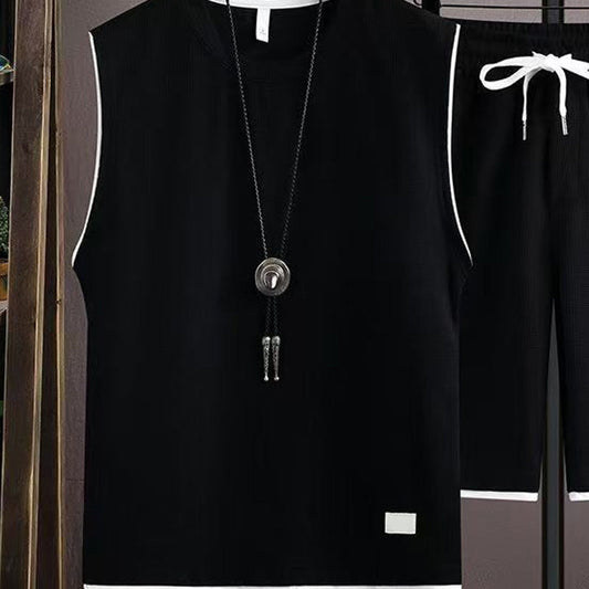 Men’s Minimalist Crew Neck Tank & Shorts Set