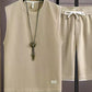 Men’s Minimalist Crew Neck Tank & Shorts Set