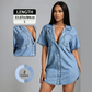 Women's Loose Lapel Denim Short Sleeve Shirt