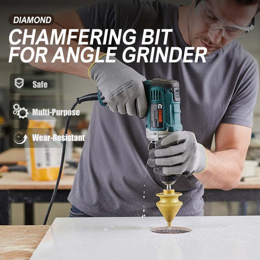 📢📢50% OFF !! ⏰ Diamond Chamfering Bit for Grinder – Multi-Function, Brazed Diamond, M10 Fit 🔧