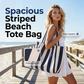 🏖️Classic Vertical Stripe Beach & Shopping Tote👜