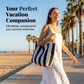 📢📢30% OFF !! ⏰ Classic Vertical Stripe Beach & Shopping Tote👜