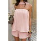 📢📢40% OFF !! ⏰Chic Tube Top & Shorts Set