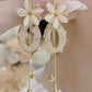 📢📢33% OFF !! ⏰Elegant Flower Tassel Dangle Earrings