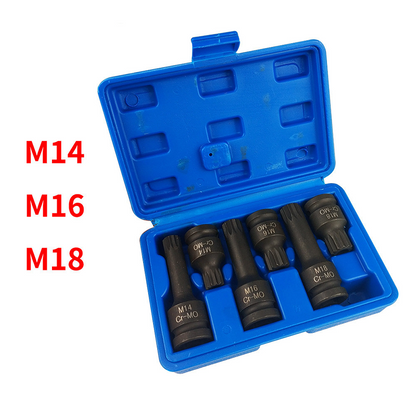 📢📢50% OFF !! ⏰1/2" Drive Triple Square Spline Bit Socket Set