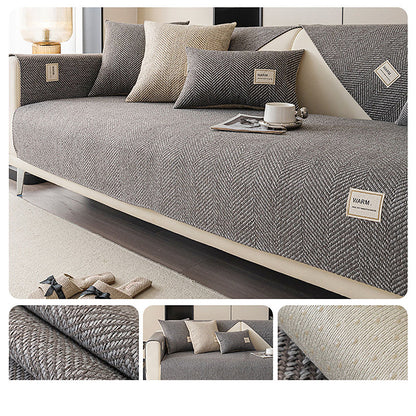 Modern Herringbone Pattern Couch Cover