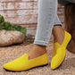 Women's Pointed Toe Knitted Flat Shoes Slip-On Loafers