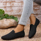 Women's Pointed Toe Knitted Flat Shoes Slip-On Loafers