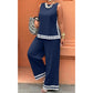 📢📢40% OFF !! ⏰ Women’s Sleeveless Top & Wide-Leg Pants Suit – Lace Trim, Flowy, 2-Piece 🌸