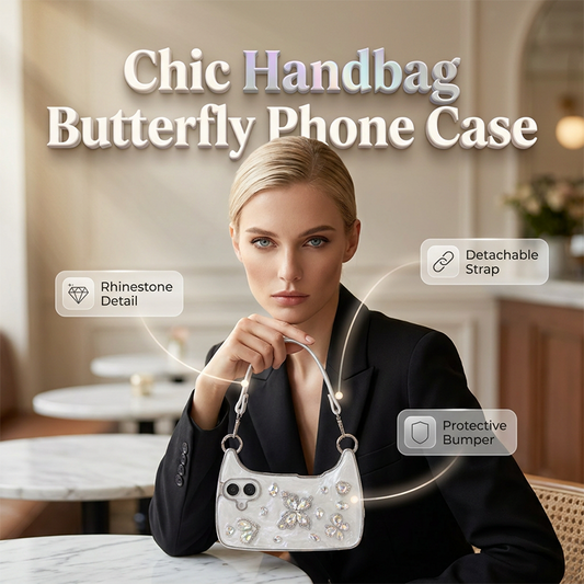 📢📢30% OFF !! ⏰3D Butterfly Handbag Phone Case with Strap