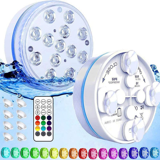 📢📢40% OFF !! ⏰ Submersible LED Pool Lights (RF Remote Control)