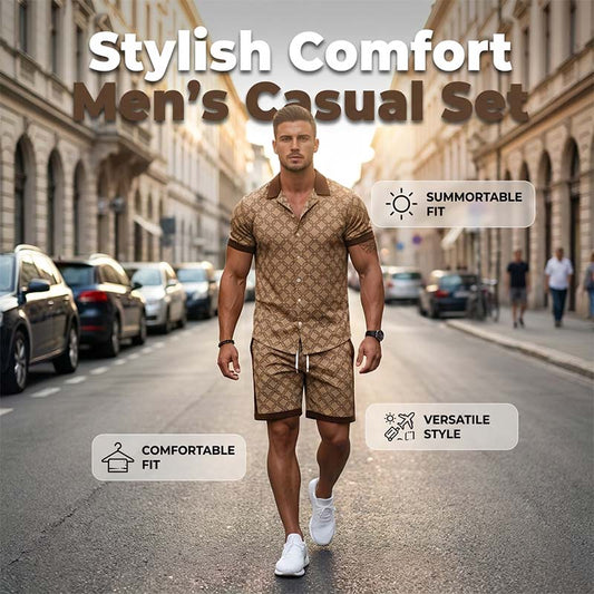 📢FLASH SALE📢30% OFF !! ⏰New arrivals now on sale-Men's Printed 2-Piece Summer Set