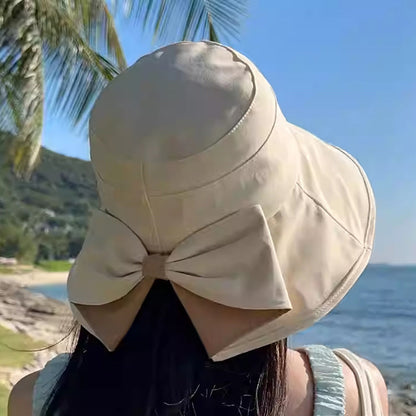 🎁New Arrival 50% OFF💥Women's Bowknot Wide Brim Sun Protective Hat