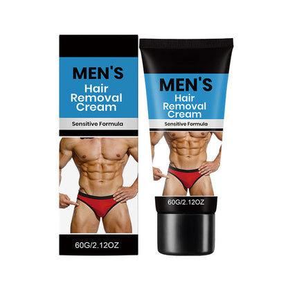 📢📢BUY 1 get 1 free !! ⏰ Men's Gentle Hair Removal Cream – No Razor, No Pain, No Irritation | Smooth in 5 Mins ⏱️✨