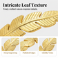 📢📢40% OFF !! ⏰18K Gold Plated Leaf Open Cuff Bracelet | Adjustable Stainless Steel Nature Bangle for Women