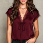 📢📢40% OFF !! ⏰Women's V-Neck Short Sleeve Lace Top
