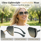 📢📢40% OFF !! ⏰ Rimless Oversized Square Sunglasses – Gradient Lens, Glitter Details, UV Protection ✨