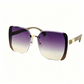 📢📢40% OFF !! ⏰ Rimless Oversized Square Sunglasses – Gradient Lens, Glitter Details, UV Protection ✨